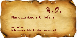 Marczinkech Orbán névjegykártya